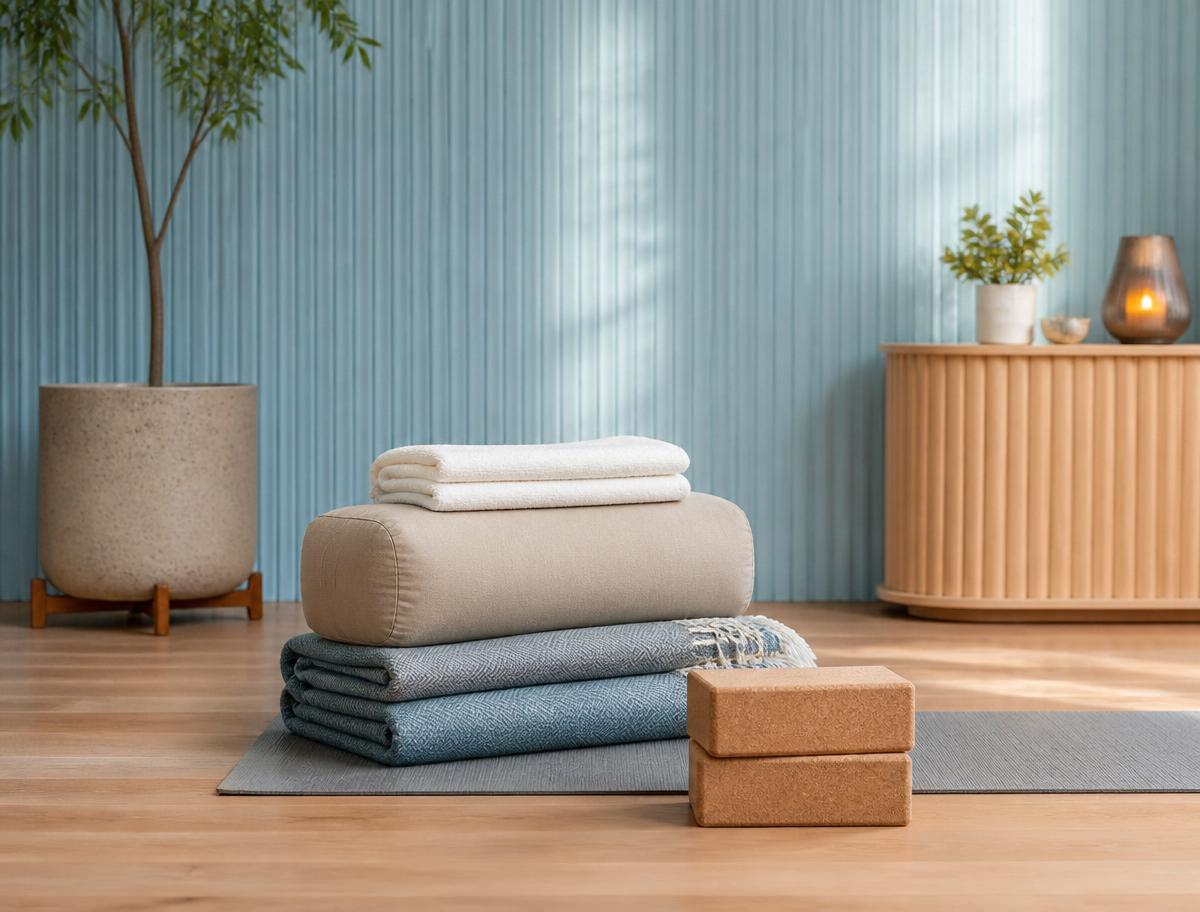 Gentle / Restorative Yoga setting at CoreNest Pilates
